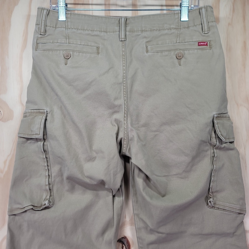 Levis XX Cargo Taper Pants Mens 32x30 Khaki Stretch Utility Military Workwear - Picture 12 of 16